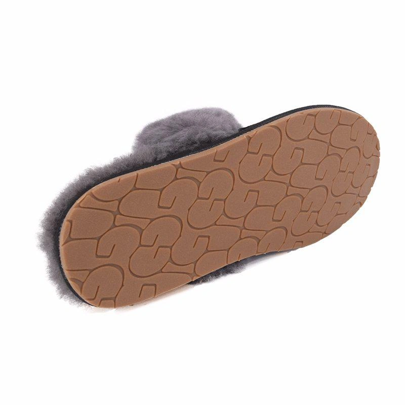 Угги тапочки женские UGG Slippers Scuffette II Black фото-3