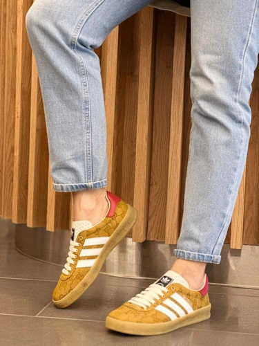 Кеды Adidas Gazelle x Gucci A105022 Sand фото-3