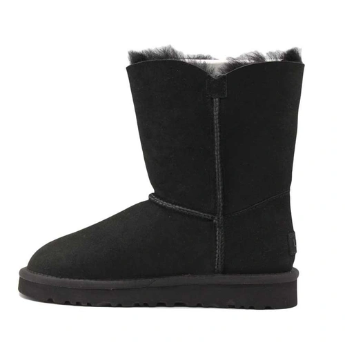 Угги женские ботинки UGG II Bailey Button Black фото-3