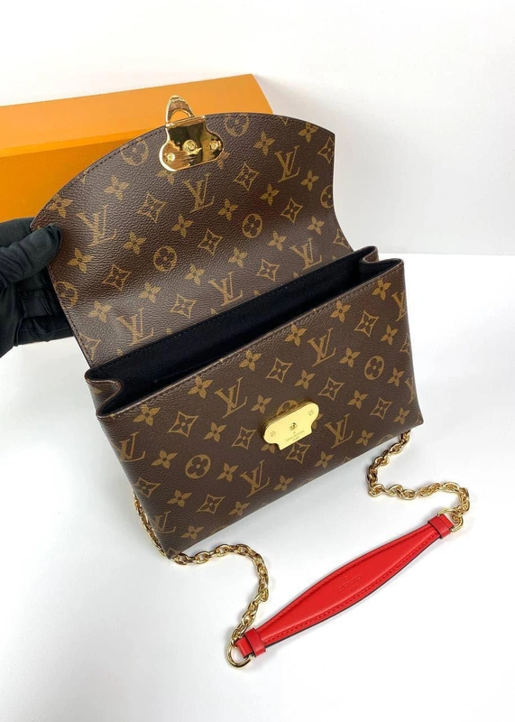 Женская сумка Louis Vuitton Saint-Placide премиум-люкс коричневая 25/16/7 см. a70357 фото-2