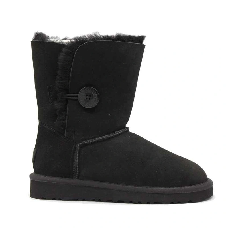 Угги женские ботинки UGG II Bailey Button Black фото-2