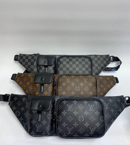 Поясная сумка Louis Vuitton Christopher из канвы коричневая 50/16/3 фото-2