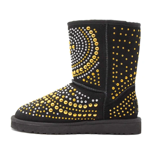 Угги женские ботинки UGG Deco Sphere Black фото-3