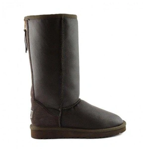 Угги женские UGG Tall Zip Metallic Chocolate фото-