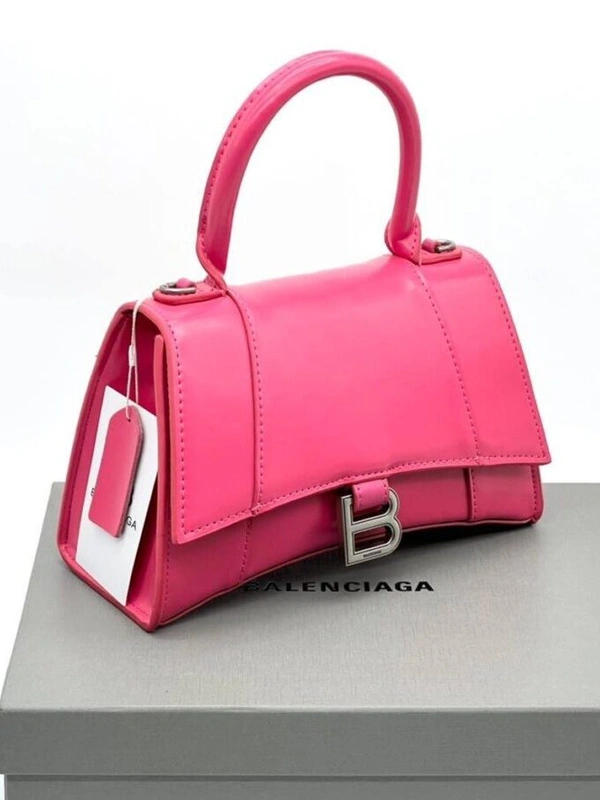 Женская кожаная сумка Balenciaga Hourglass A107843 красная 23/14 см