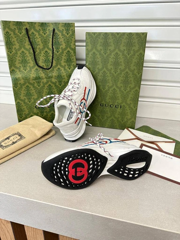 Кроссовки Gucci Run Leather Vintage A105216 White фото-3