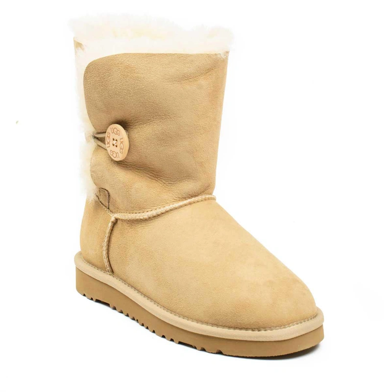 Угги женские ботинки UGG Bailey Button Sand фото-3