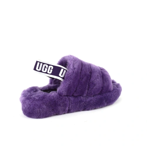 Угги тапочки женские UGG Women Slippers Fluff Yeah Slide Violet Bloom фото-5