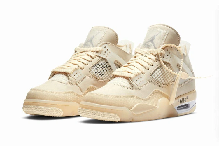 Кроссовки Nike Air Jordan 4 Retro Off-White «Sail» фото-2