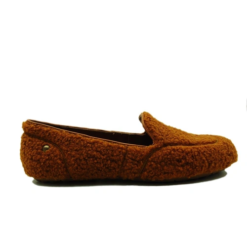 Угги женские мокасины UGG Hailey Fluff Loafers Chocolate