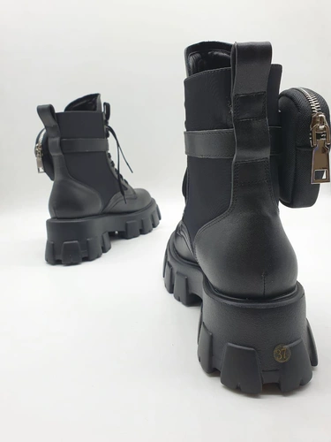 Ботинки женские Prada черные A52046 фото-4