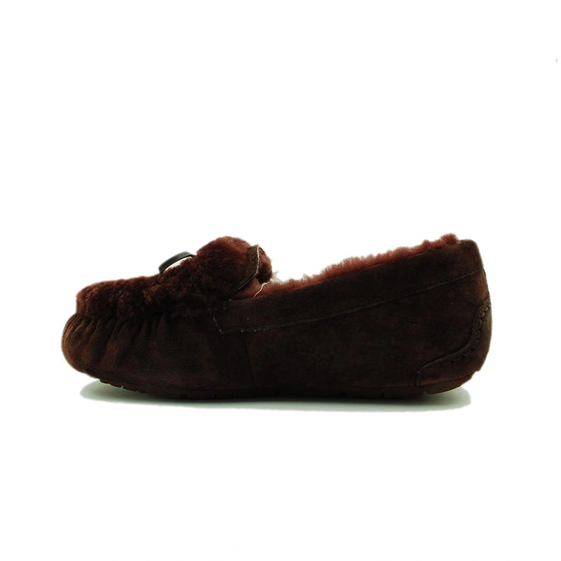 Угги женские мокасины UGG Dakota Revers Chocolate фото-4