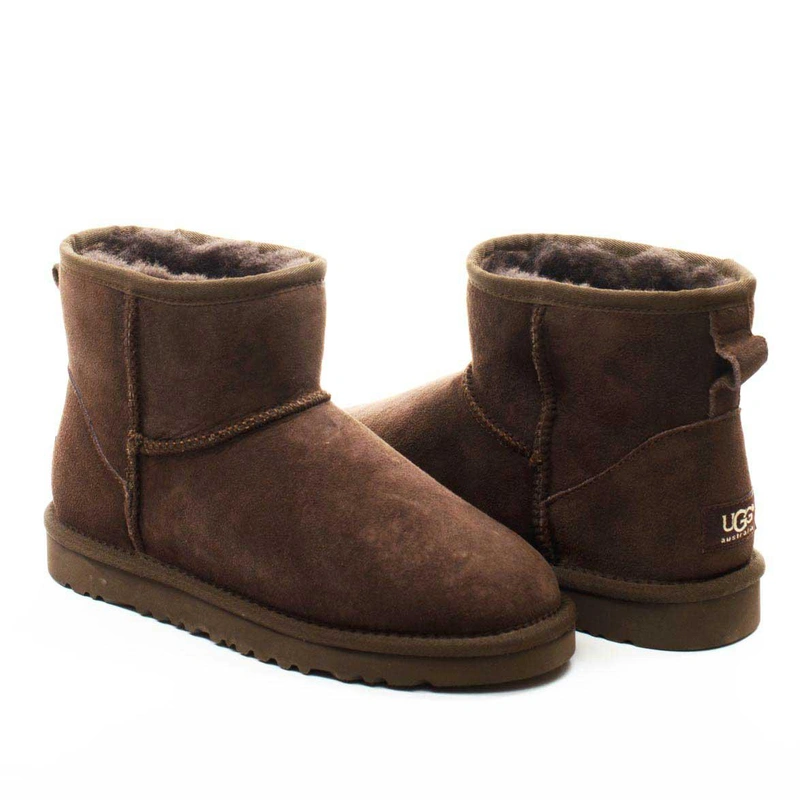 Угги женские ботинки UGG Mini Classic Chocolate фото-4