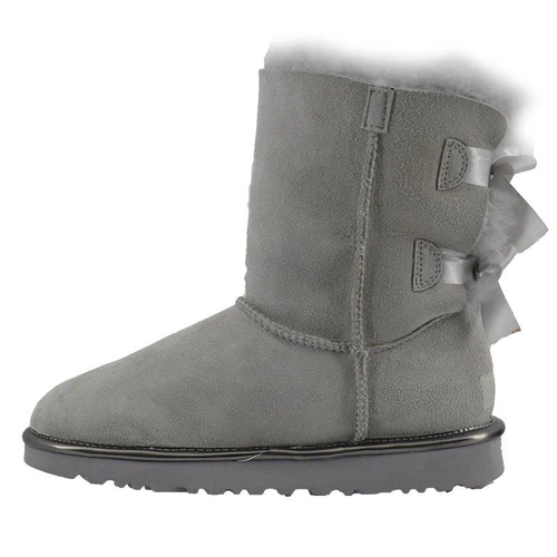 Угги женские UGG II Bailey Bow Metallic Geyser фото-4