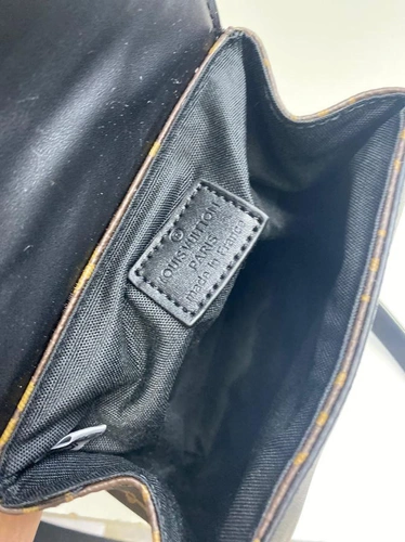 Женская сумка Louis Vuitton Monogram чёрно-коричневая 16/18/8 см фото-2