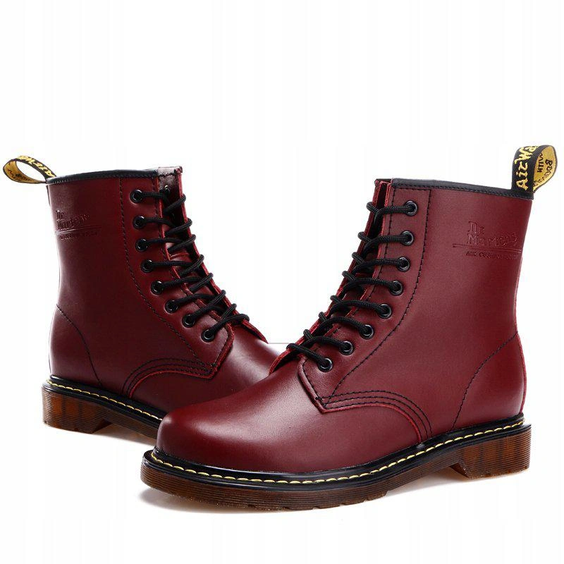 Мартинсы ботинки Dr Martens 1460 Glany бордовые