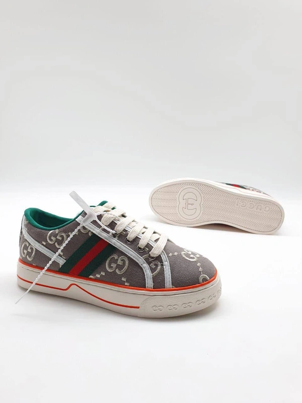 Кеды Gucci Tennis коричневые коллекция 2021-2022 фото-5