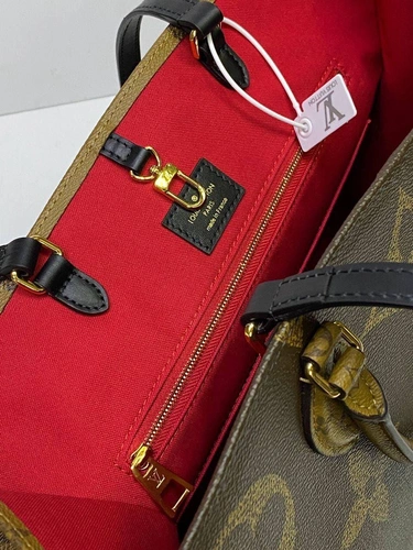 Женская сумка Louis Vuitton Onthego премиум-люкс коричневая 42/33/17 фото-2
