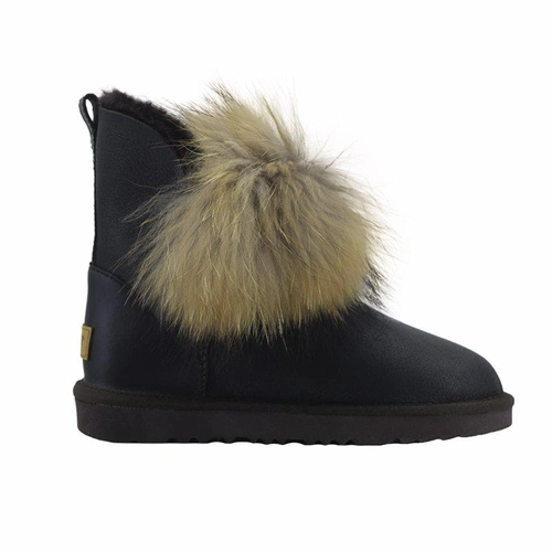 Угги женские UGG Fox Fur II Gen Metallic Chocolate фото-4