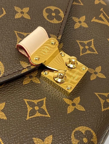 Женская сумка Louis Vuitton Pochette Métis M44875 премиум-люкс коричневая 25/19/7 фото-3