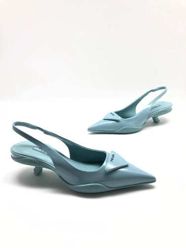 Туфли-лодочки Prada Soft Padded Leather Slingback Blue