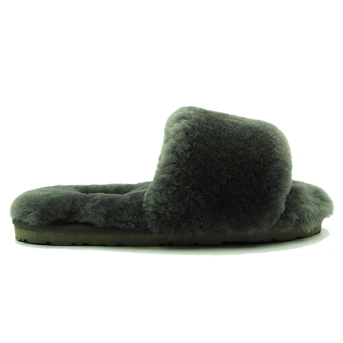 Угги тапочки женские UGG Fluff Slide Slippers Grey фото-5