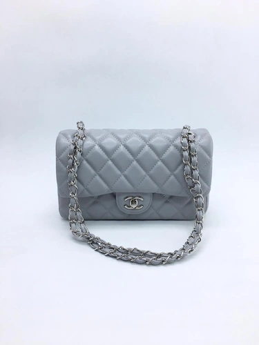 Женская сумка Chanel 26x16x8 серая A53890