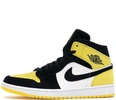 Кроссовки Nike Air Jordan 1 Retro Low YellowBlack фото-1