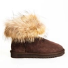 Угги женские ботинки UGG Mini Fox Fur Chocolate фото-1