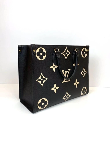 Женская сумка Louis Vuitton Onthego премиум-люкс черная MM 35*28 фото-4