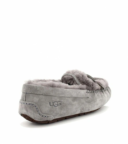 Угги женские мокасины UGG Dakota Revers Grey фото-2