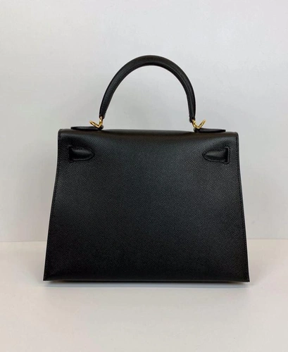 Женская кожаная сумка Hermes премиум-люкс черная A59032 фото-3