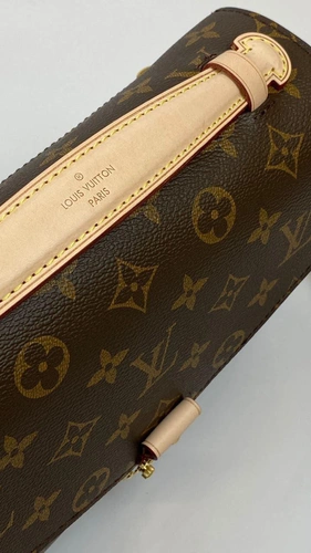 Женская сумка Louis Vuitton Pochette Métis M44875 премиум-люкс коричневая 25/19/7 фото-5