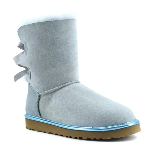 Угги женские UGG II Bailey Bow Metallic Sky Blue фото-5