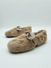 Мокасины женские UGG Dakota с мехом бежевые фото-1