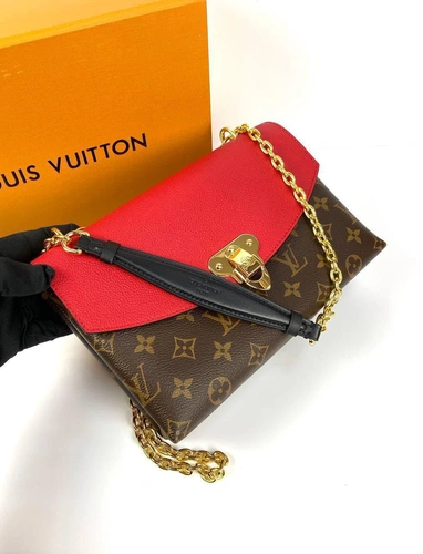 Женская сумка Louis Vuitton Saint-Placide премиум-люкс коричневая 25/16/7 см фото-7