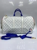 Дорожная сумка Louis Vuitton из канвы Monogram белая 50/28/22 см фото-1