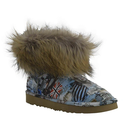 Угги женские Джимми Чу UGG Jimmy Choo Travel Fox Blue фото-5