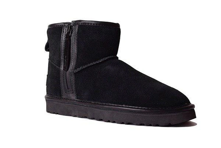 Угги женские MINI ZIP BOOT Black фото-3