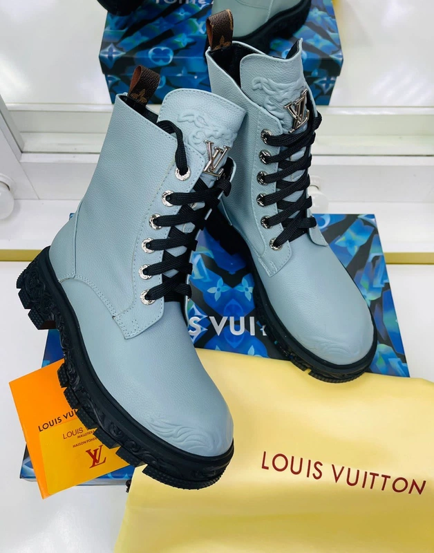 Ботинки женские Louis Vuitton голубые А4963 фото-2