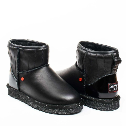 Угги женские ботинки UGG Mini Star Wars Black фото-2