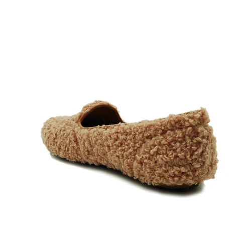 Угги женские мокасины UGG Hailey Fluff Loafers Chestnut фото-2