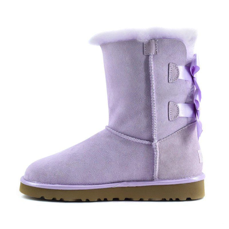 Угги женские UGG II Bailey Bow Metallic Lavender Fog фото-2