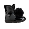 Угги женские ботинки UGG Isley Patent Black фото-1