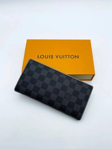 Бумажник Louis Vuitton Brazza A104078 серый / внутри серый 19:10 см