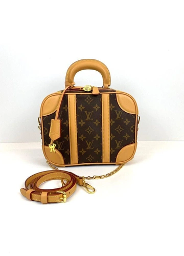 Женская сумка Louis Vuitton Monogram премиум-люкс коричневая 20/25/9