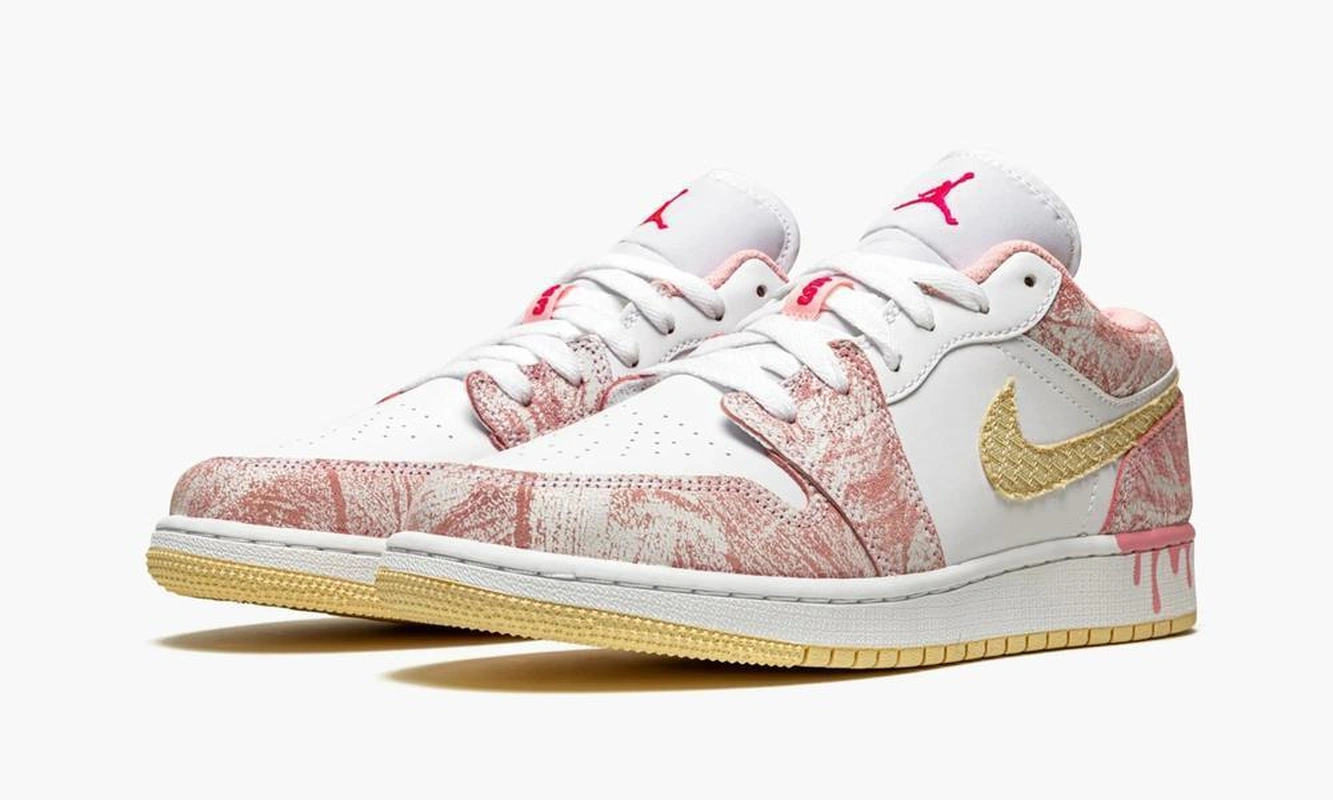 Кроссовки Nike Air Jordan 1 Low GS «Paint Drip» фото-2