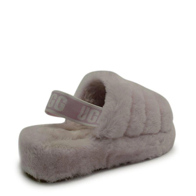 Угги тапочки женские UGG Women Slippers Fluff Yeah Slide Seashell Pink фото-4