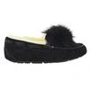 Угги женские мокасины UGG Pom Pom Dakota Black фото-1