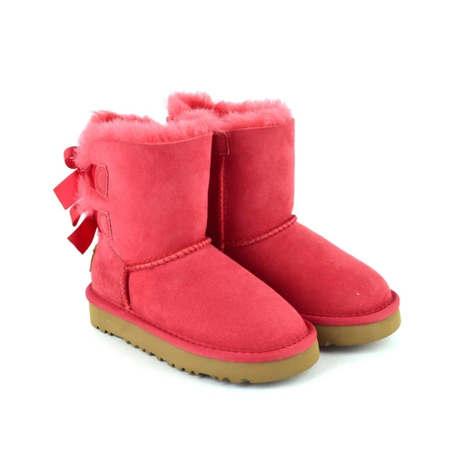 Угги детские UGG Kids Bailey Bow II Red фото-2